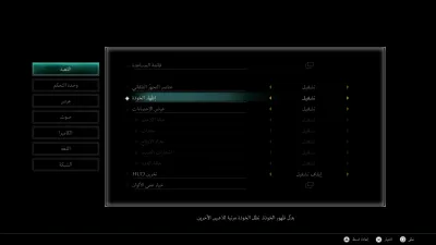 الإعدادات - واجهة اللعب